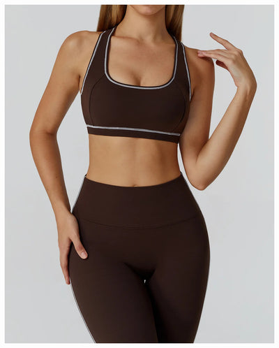 Yoga Bra Women Breathable Sports Bra Anti-Sweat Fitness Shockproof Crop Top Push Up Gym High Strength Workout Underwear