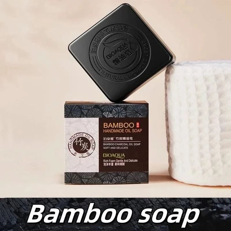 Luxurious Essential Oil Soap Collection Bamboo Charcoal Blueberry Lavender Deep Clean Exfoliation Soaps Blackhead Adsorption