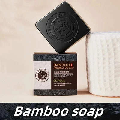 Luxurious Essential Oil Soap Collection Bamboo Charcoal Blueberry Lavender Deep Clean Exfoliation Soaps Blackhead Adsorption