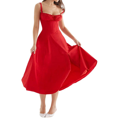 Elegant Summer Dresses for Women Sleeveless Bandage Party A-line Dress for Evening Party Beach Vestidos