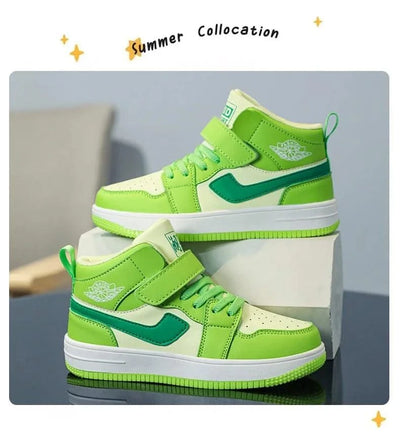 Children's shoes Men's shoes 2024 new fall children's non-slip sports shoes large high top board shoes for children