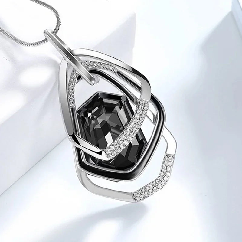 Long Necklaces & Pendants for Women Maxi Collier Femme Geometric Chain Fashion Necklace Statement Colar Accessories Jewelry 2024