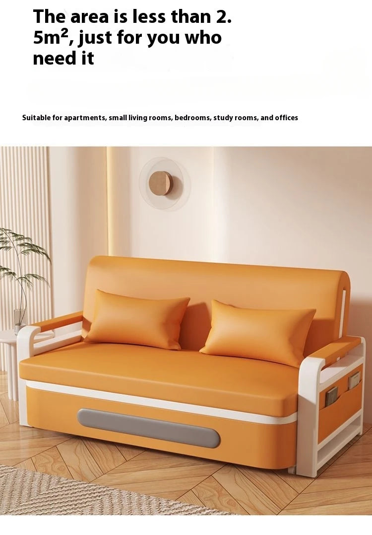 Wide 108cm Single person Bed Apartment Bedroom Living Room Folding 5cm sponge+2cm latex Telescopic Home Sofa Bed Dual-Purpose