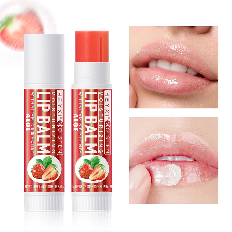 Fresh Fruit Lip Balm Lip Oil Moisturizing Clear Transparent Lipstick Long Lasting Hydrating Lipgloss Cosmetic Lip Gloss Base Gel