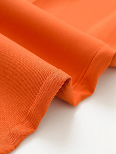 Women's Trousers New Summer 2025 Orange Mid Rise Simple Trousers Casual Commute Stylish Versatile