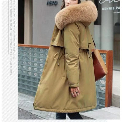 Women's Winter Hodded Fleece Padded Jacket Windbreaker Office Lady In Coats & Jackets Outerwear