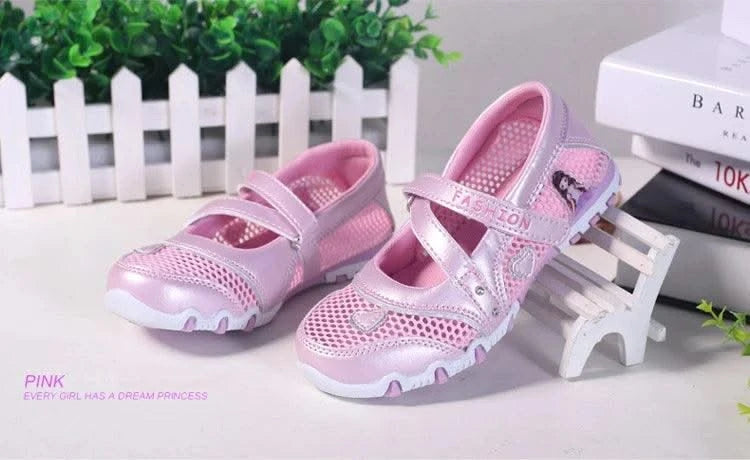Cartoon Princess Non-slip Children Flat Shoes | Girls Summer Fashion | High Quality Mesh Sandals Kids