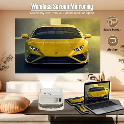 Portable Projector 900ANSI Android11 4K Native 1080P Wifi6 Auto Keystone Allwinner H713 Electronic Focus BT 5.2 360° Home Cinema