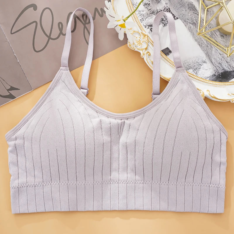 Women Seamless Sports Crop Top Sexy Bra Female Bralette Sleeveless Camis Crochet Tank Underwear Summer Lingerie Tube Tops