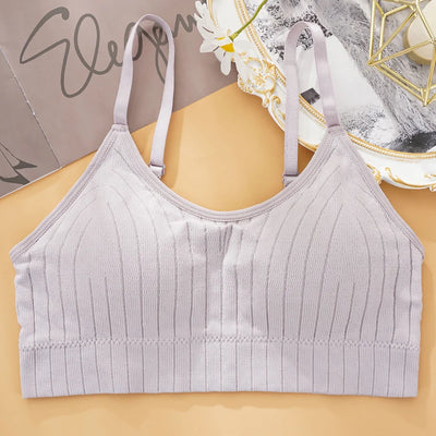 Women Seamless Sports Crop Top Sexy Bra Female Bralette Sleeveless Camis Crochet Tank Underwear Summer Lingerie Tube Tops