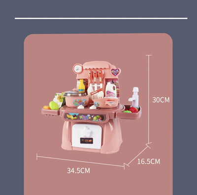 Simulated Kitchen Toys Kitchenware Lighting and Sounds Cooking Game Set Children Fun Educational Toy Educational Toys Boys Girls