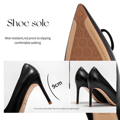 Women's Pointed Metal Buckle High Heels | Party | Carnival |Women's Shoes 9cm