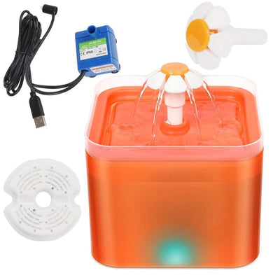 Pet Water Dispenser with Recirculate Filtring for Clean Water Automatic Cat Drinking Fountain USB Charging with LED Lighting