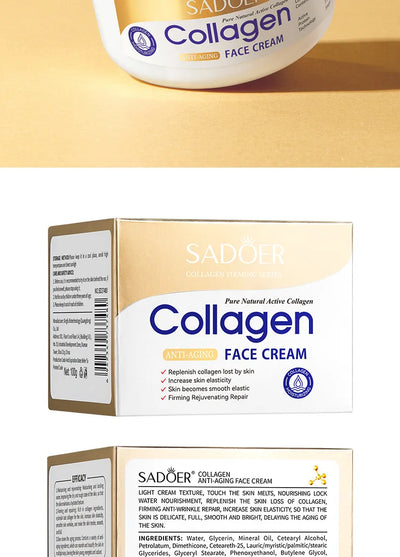 SADOER Collagen Firming Face Cream Skincare Moisturizing Hydrating Face Creams Faical Cream Beauty Face Skin Care Products