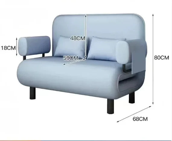 Sofa bed folding dual-purpose small apartment living room Internet celebrity telescopic bed single balcony
