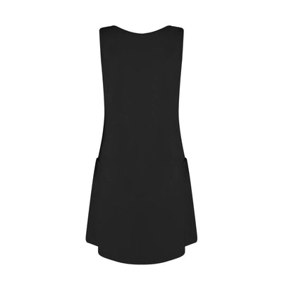 Womens Summer Dresses Plain Loose V Neck Sleeveless Sundresses Swimsuit Coverup With Pockets Vestidos Para Mujer платье женское