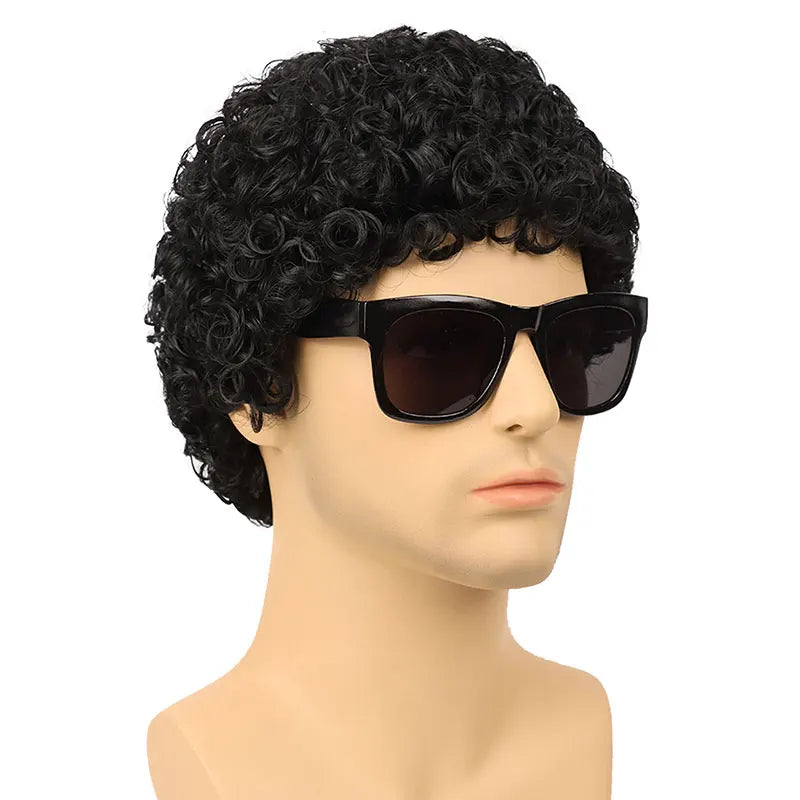 Short Curly Human Hair Wigs for Men Fahshion Short Pixie Cut Wigs  Curly Human Hair Male Wig Machine Made  Toupee   Man's Wig
