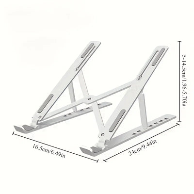 Adjustable Plastic Laptop Stand - Portable Foldable Cooling Desk Stand with Ergonomic Angle Adjustment, Laptop Stand for Desk