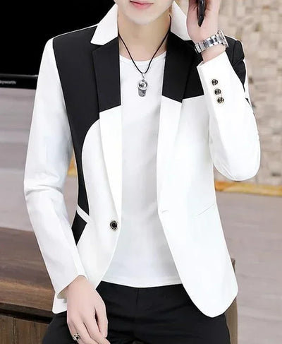 Thin Male Blazer Coat Short Cropped Men's Suit Jackets Slim Fit Single Breasted Luxury Designer High Quality Summer Casual 2024