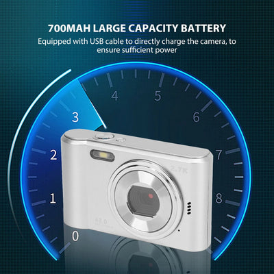 Digital Camera 2.4in Digital Camera 48MP 1080P 8X Zoom Selfie Anti Shaking Camera for Teens Students Boys Girls Seniors