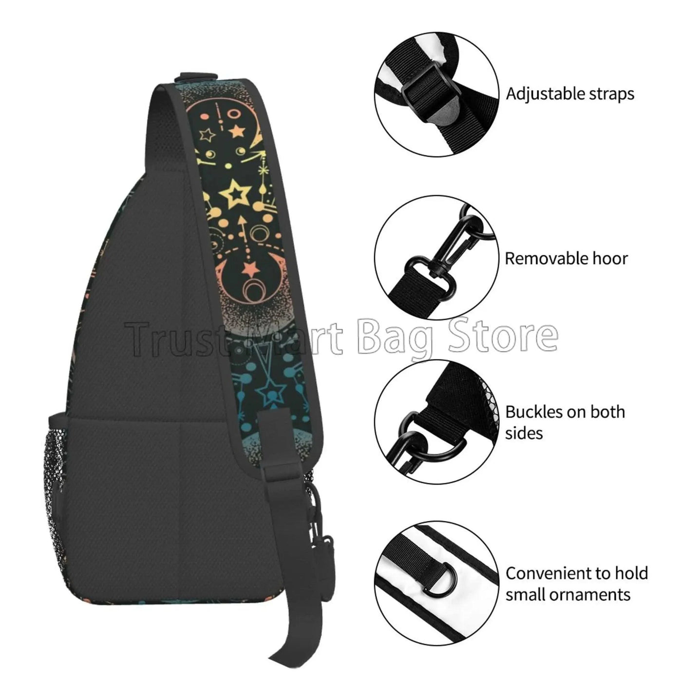Star Sling Bag Travel Sling Backpack Women