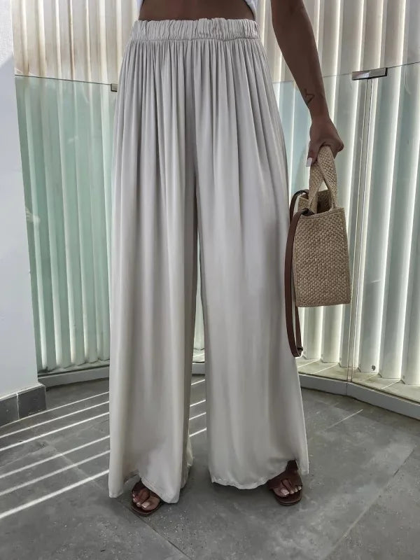 Loose Loungewear Wide Leg Pants, Women Spring Summer All Match Fashion Trousers, 2024 High Elastic Waist Ladies Pants Streetwear
