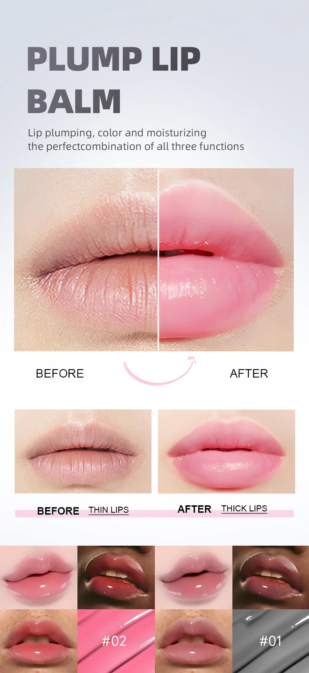 Juicy Moisturize Lipstick - Lasting Hydrate Anti-Crack Shine Texture Plump Brighten Lip Balm No Fading Fengne Cosmetics