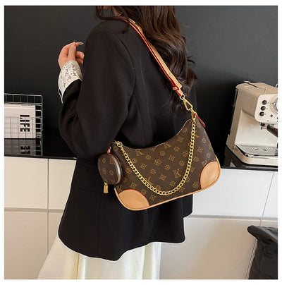 Famous Designer Elegant Handbags Leather For Women, Ladies Crossbody Shoulder Bag Classic Popular And Lightweight For Shopping