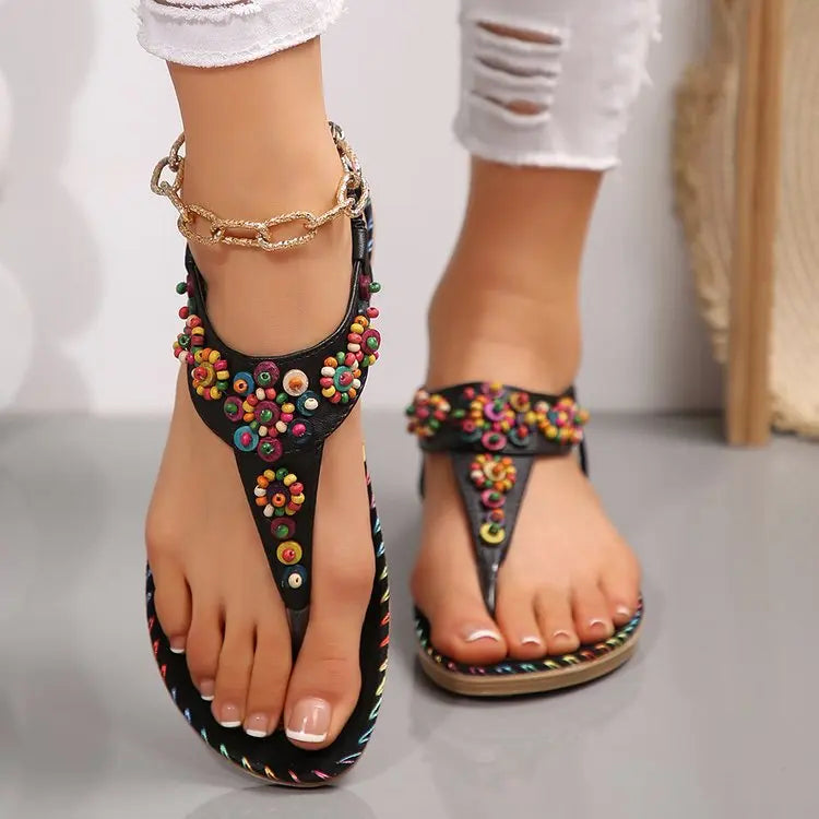 Women's Sandals Summer Flip Flops for Women Comfortable Flats Outdoor Fashion Ladies Shoes Footwear 2025 Luxury Casual Barefoot