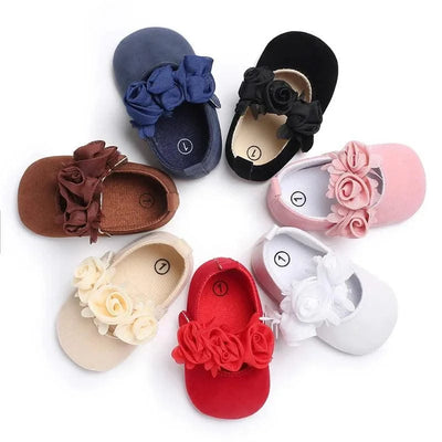 Children's Soft-Soled Flat Shoes With Design | Baby Shoes For All Seasons 0-1 Year Old |Girls Princess Shoes | First Walkers