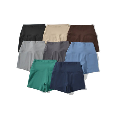 Women Sports Biker Shorts Women Naked Feeling High Waist Yoga Shorts Push Up Fitness Leggings Tummy Control Yoga Slim Shorts