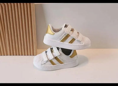 Children's Sports Shoes Spring and Fall Four Seasons Models Boys and Girls Casual Board Shoes Shell Head Small White Shoes