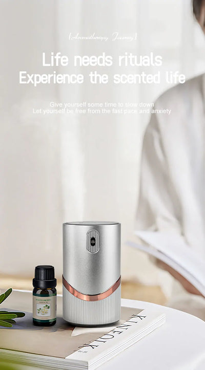 Car Diffuser Car Air Fresheners Room Fragrance Diffuser HD Digital Display Portable Waterless Diffuser For Home Office Bedroom