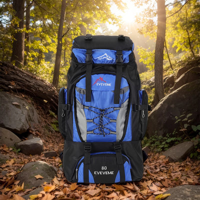80L Climbing Backpack Large Capacity Trekking Backpack Adjustable Strap Mountain Climbing Rucksack Travel Accessories