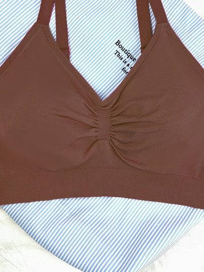 Women Yoga Bra Sport  Running Quick Drying Fitness Tops Padded Adjustable Seamless Bra
