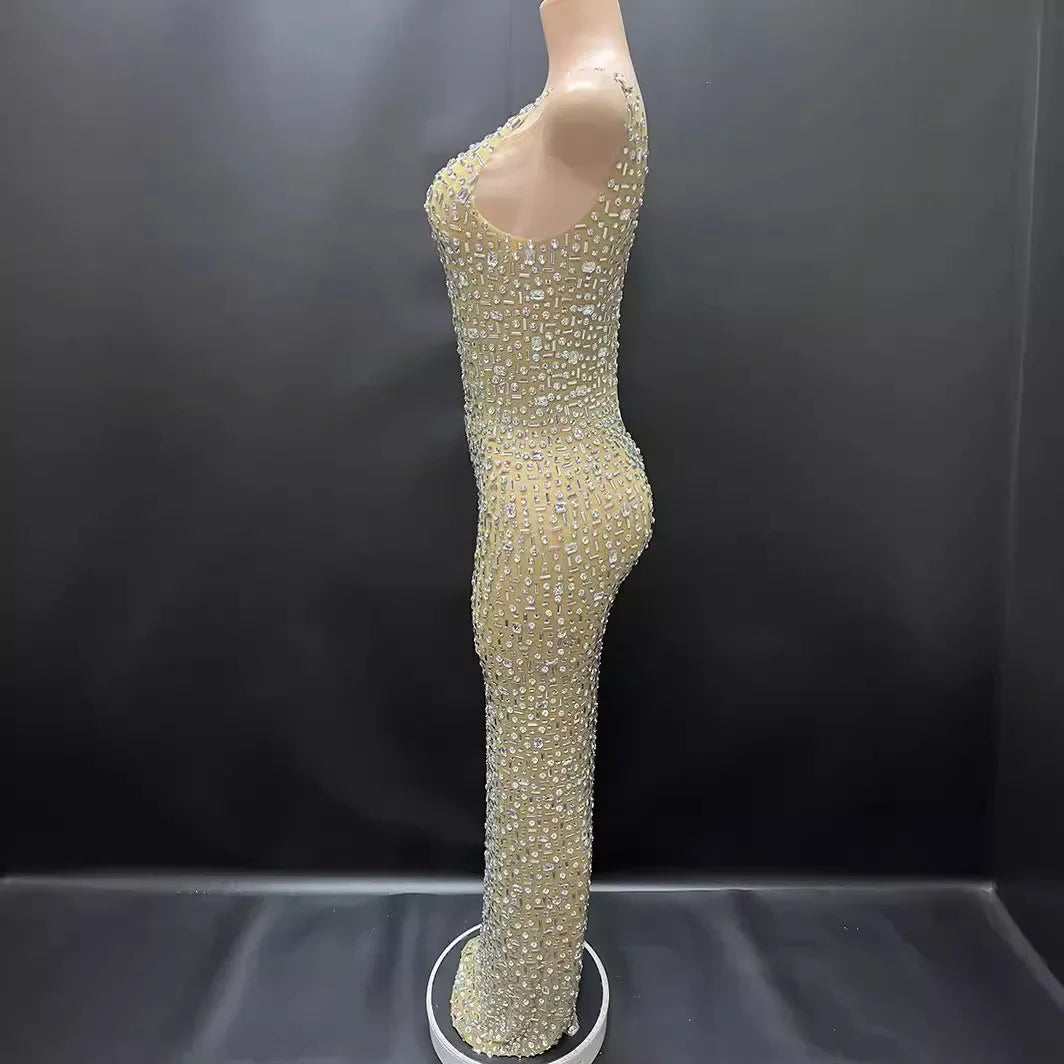 Diamonds Wedding Dress for Women Goddess Senior Photoshoot Props Homecoming Celebrate Birthday party dress New Year's Dress
