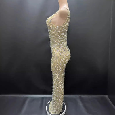 Diamonds Wedding Dress for Women Goddess Senior Photoshoot Props Homecoming Celebrate Birthday party dress New Year's Dress