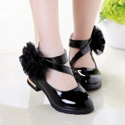 Light Heel Princess Flower Leather Shoes| Kids Girls Fashion Shoes | Children's Shoes |Party | Dress | Wedding | Dance