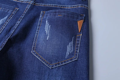 Men's Jeans Straight Leg Loose Elastic Business Casual Daily Versatile Men's Denim Pants 2025 New Outer Wear Men's Jeans Can Be Worn in All Seasons