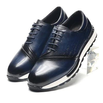 Luxury Brand Design Men's Oxford Shoes Fashion France Style Leather Sneakers Slip-on Casual Business Travel Non-slip Male Shoes