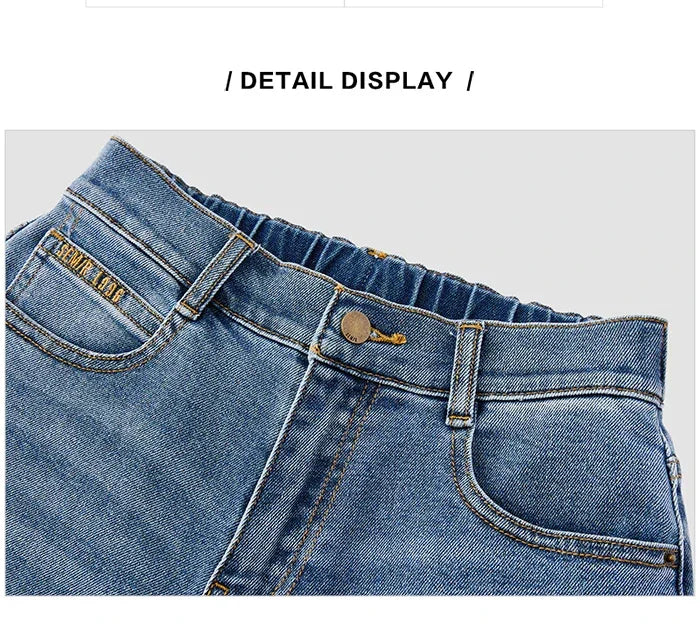 Semir 2023 Women Jeans Autumn New Rolled-edge Straight-leg Pants Slimming Trousers for Women