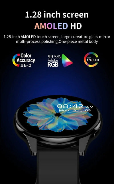 2025 Women Bluetooth Call Smart Watch HeartRate Blood Pressure Monitoring Smartwatches Waterproof Men Smartwatch For Samsung IOS
