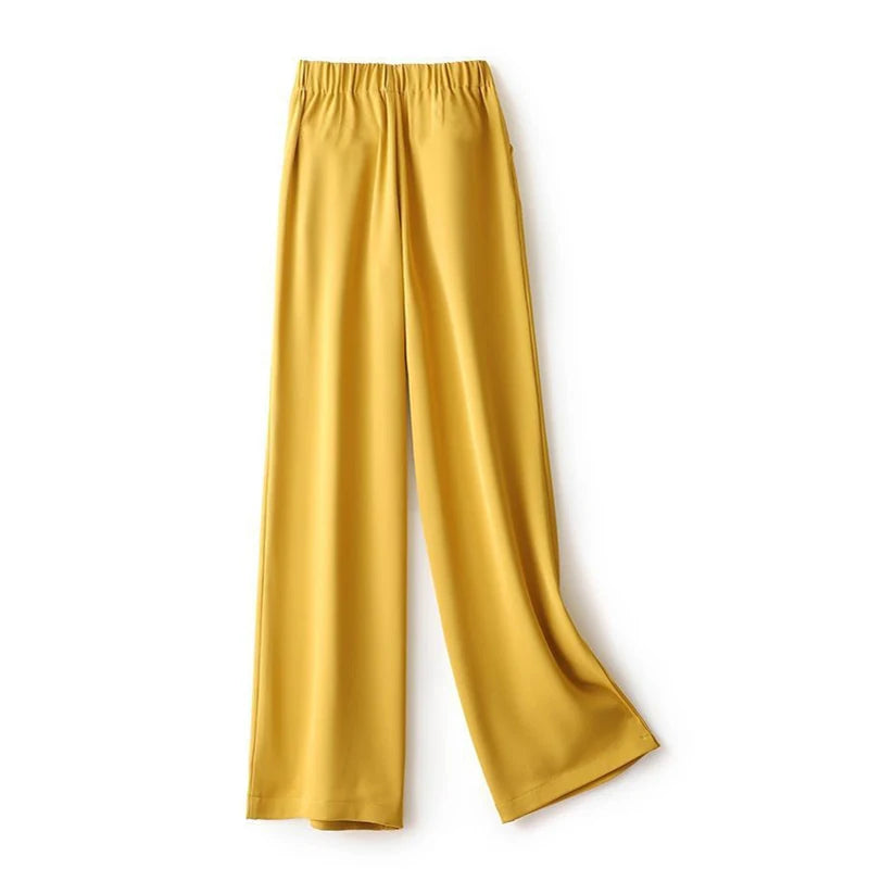 Suit Wide Leg Pants for Women in Summer with A High Waistline  2023 New Loose and Slim Straight Tube Casual Chiffon Pants