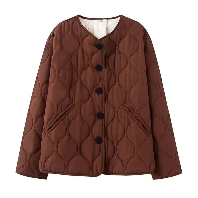 Bomber Jackets Women's Coat Casual Loose Outwear Long Sleeve Top With Button