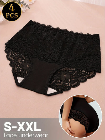 Women's Underwear - Elegant Floral Lace panties, Soft Everyday & Special Occasion Panties, Non-Sheer Breathable Soft