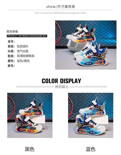 Boys' casual sports shoes | Lightweight and cushioned running shoes | 5-12 year old children's sports walking shoes | Shock abso