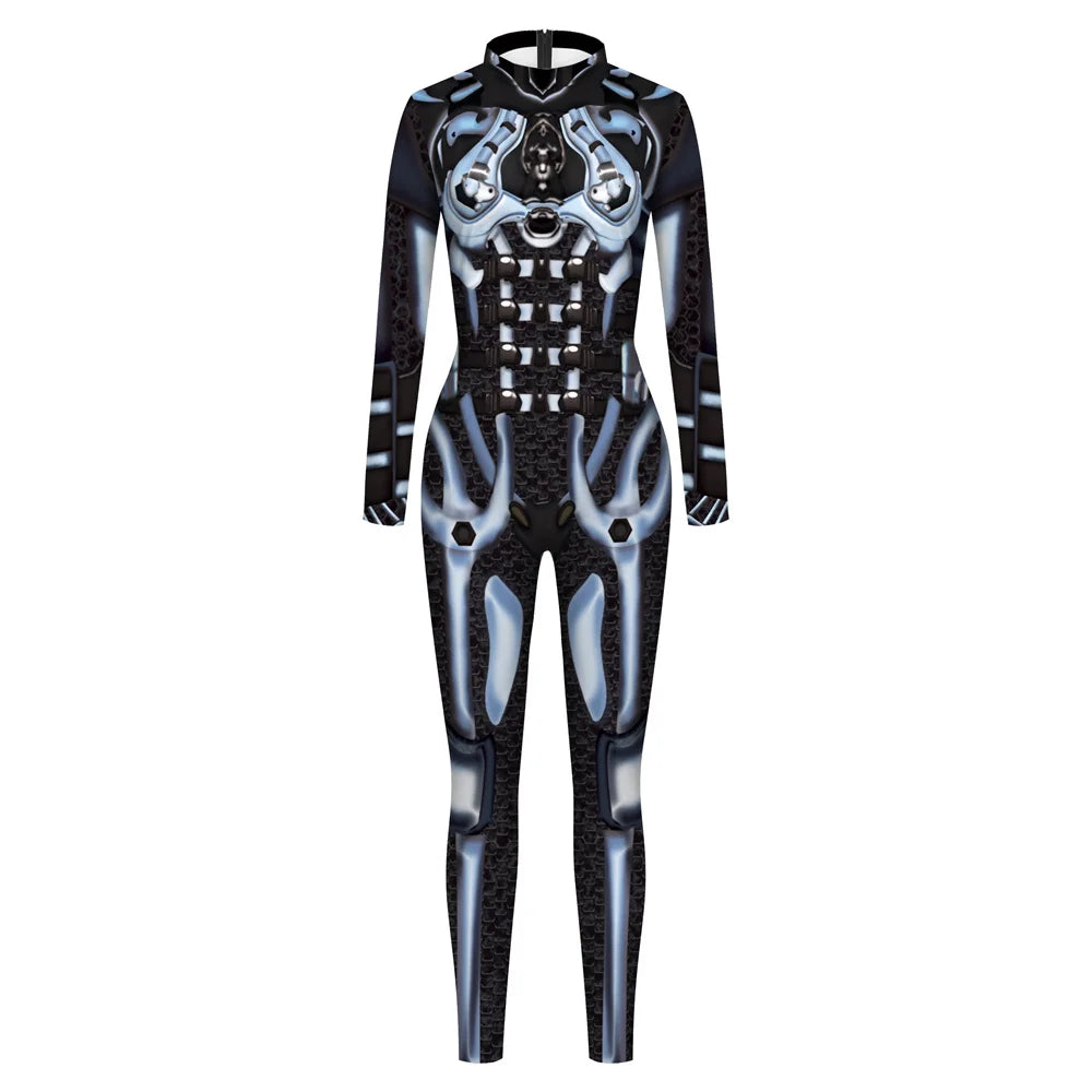 Women Sexy Jumpsuit Special Combat Readiness 3D Print Cosplay Bodysuit Carnival Party Performance Zentai Suit Adult Rave Outfits