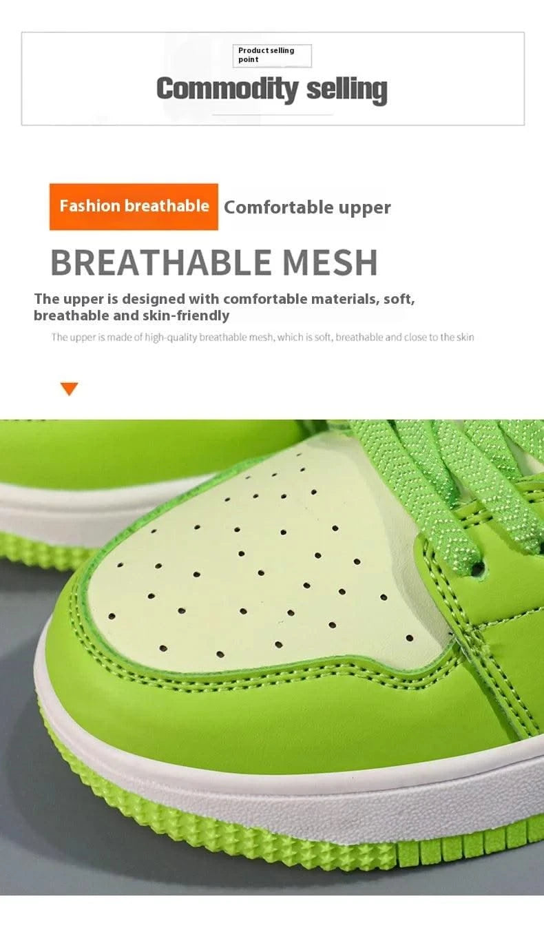 Children's shoes Men's shoes 2024 new fall children's non-slip sports shoes large high top board shoes for children