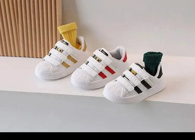 Children's Sports Shoes Spring and Fall Four Seasons Models Boys and Girls Casual Board Shoes Shell Head Small White Shoes