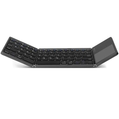 Portable Mini Three Folding Wireless Bluetooth Keyboard Foldable Touchpad Keypad for IOS Android Windows ipad Tablet Laptop